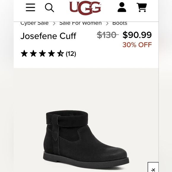 UGG Josefene Cuff Booties - Picture 1 of 8